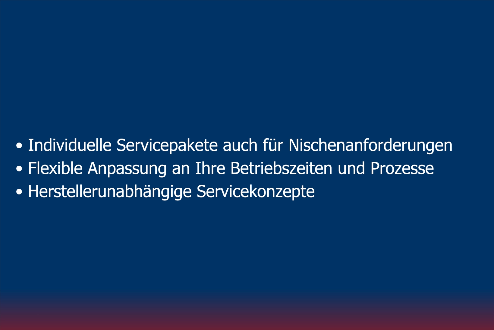 Maßgeschneiderte Lösungen